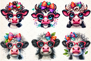 Funny Cow clipart, an Illustration by Libby Wishes (Thumbnail 6 of 6)