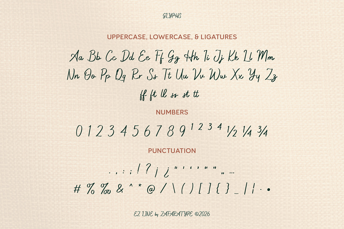 EZ Lintwell, a Handwritten Font by Zafara Studios (Photo 3 of 6)