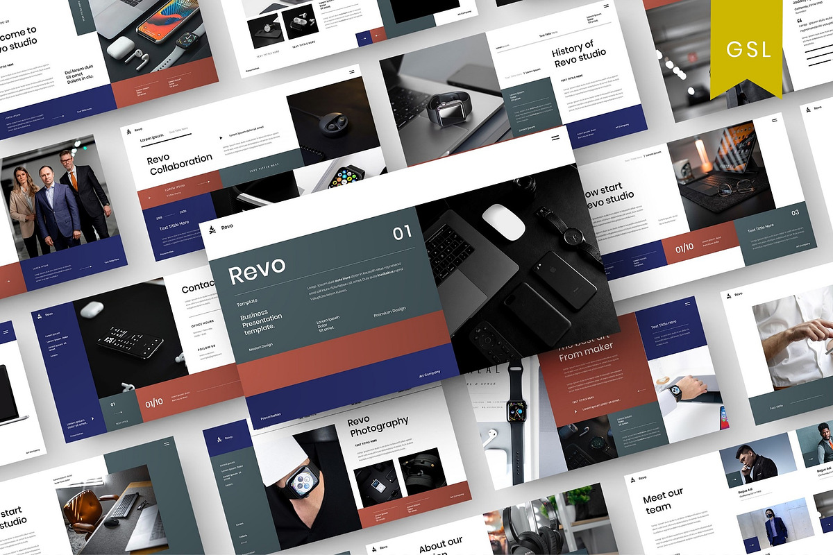 Revo - Business Google Slide Templat, a Presentation Template by Dens Creative Studio (Photo 1 of 6)