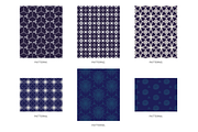 Blue Geometric And Floral Patterns 1, a Pattern Graphic by Trisuphat (Thumbnail 2 of 3)