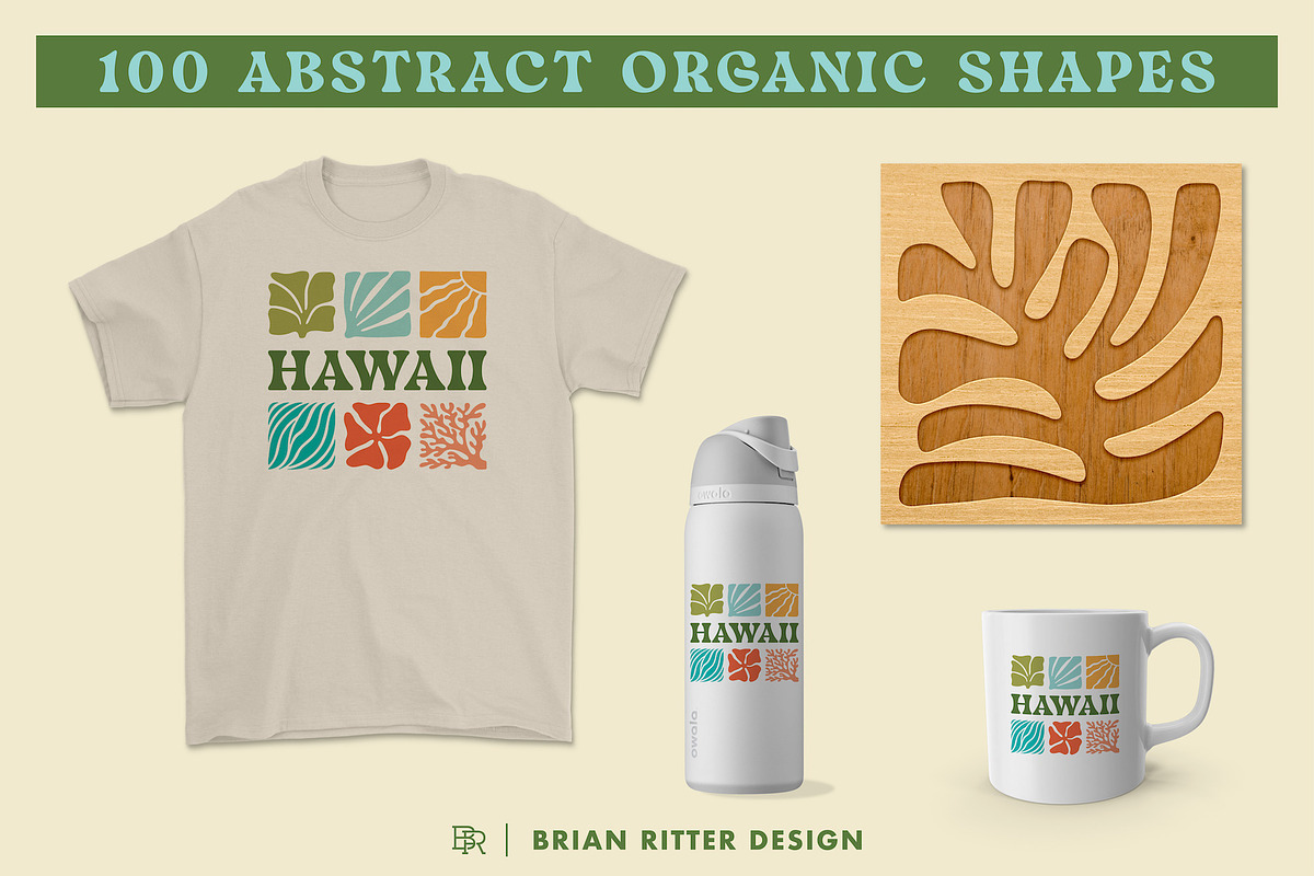 100 Abstract Organic Shapes, an Object Graphic by Brian Ritter Design (Photo 4 of 6)