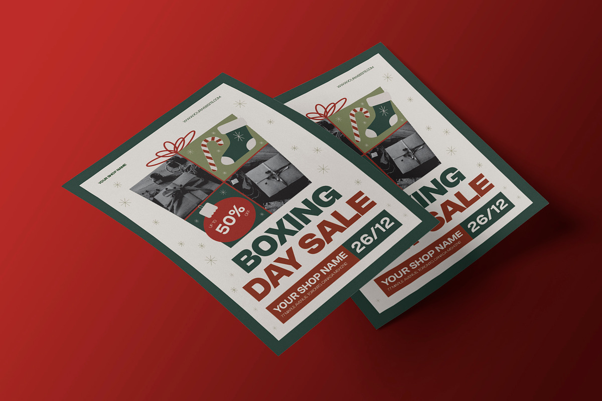 White Boxing Day Flyer, a Flyer Template by Neermana (Photo 3 of 4)