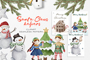 Santa Claus helpers. Christmas set, an Illustration by SleptArt (Thumbnail 1 of 8)
