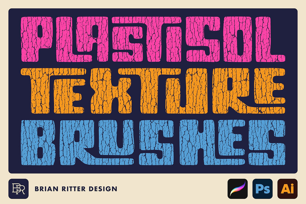 Plastisol Texture Brushes, a Brush Add-On by Brian Ritter Design (Photo 1 of 6)