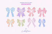 Charming Bows, Patterns & Templates, an Object Graphic by Leila Divine (Thumbnail 12 of 20)