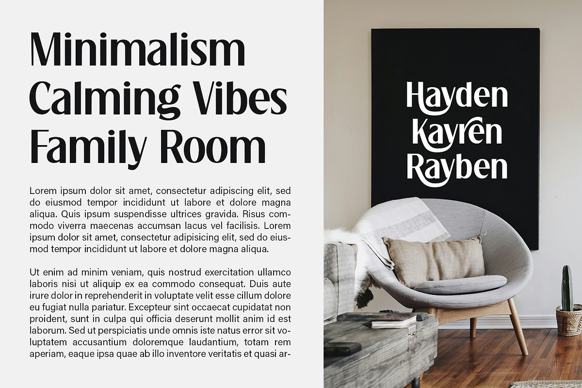 Mayrean - Modern Stylish Sans, a Sans Serif Font by Variatype (Photo 3 of 7)