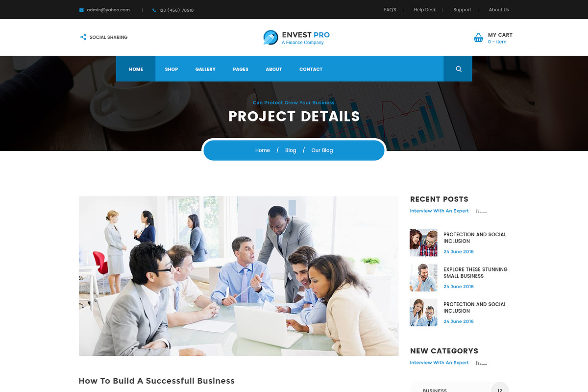 Envest Pro - Multipurpose Theme, a WordPress Template by DigitalCenturySF (Photo 6 of 18)