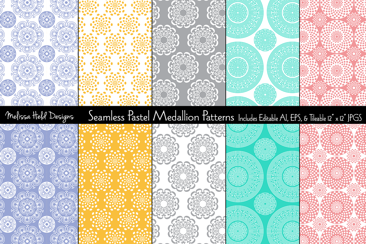Seamless Pastel Medallion Geometrics