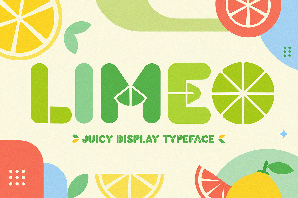 LIMEO - Juicy Display Font, a Sans Serif Font by NTC Graphic (Photo 1 of 11)