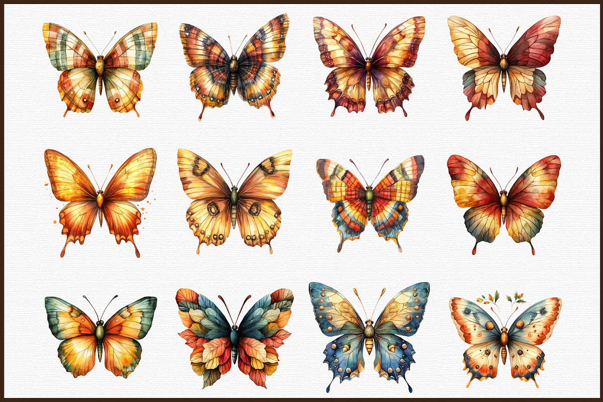 Autumn Butterfly Clipart, an Illustration by Sublimation Artist (Photo 3 of 6)
