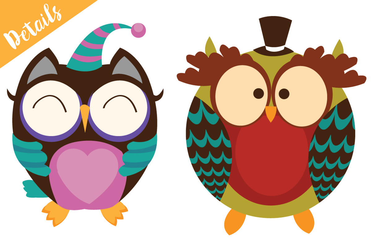 Owls Set, an Animal Illustration by RalucaGheorghe (Photo 2 of 3)