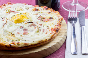 Restaurant food featuring cheese, meal, and dinner