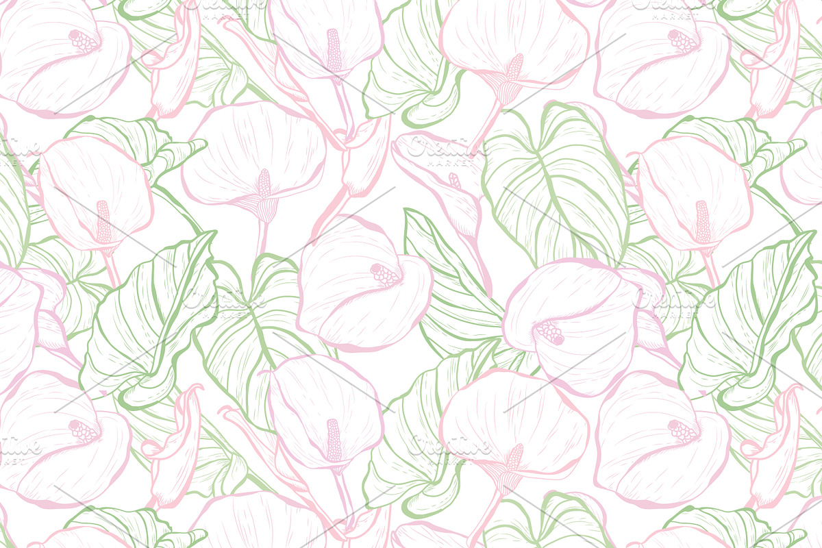 18 Floral Seamless Patterns Set, a Pattern Graphic by Sunset&Sea Design (Photo 6 of 6)