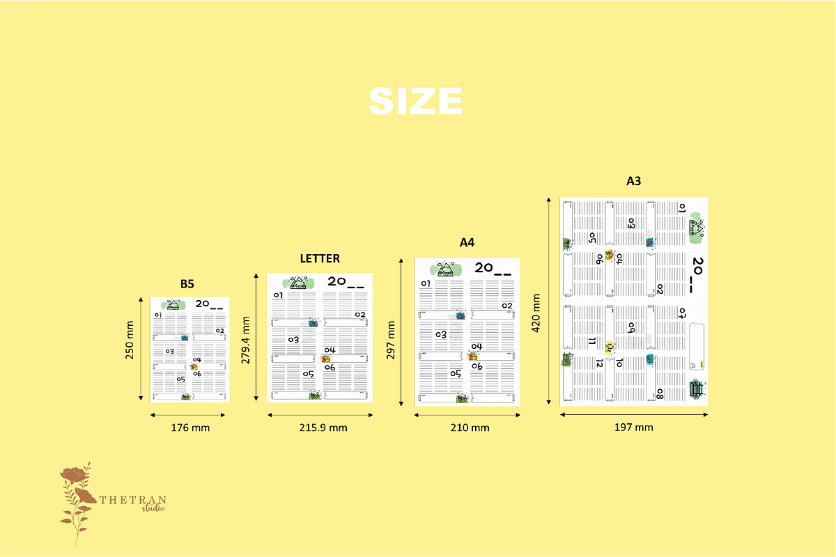 Circus Future Log | Digital Product, a Stationery Template by The Tran Studio (Photo 4 of 6)