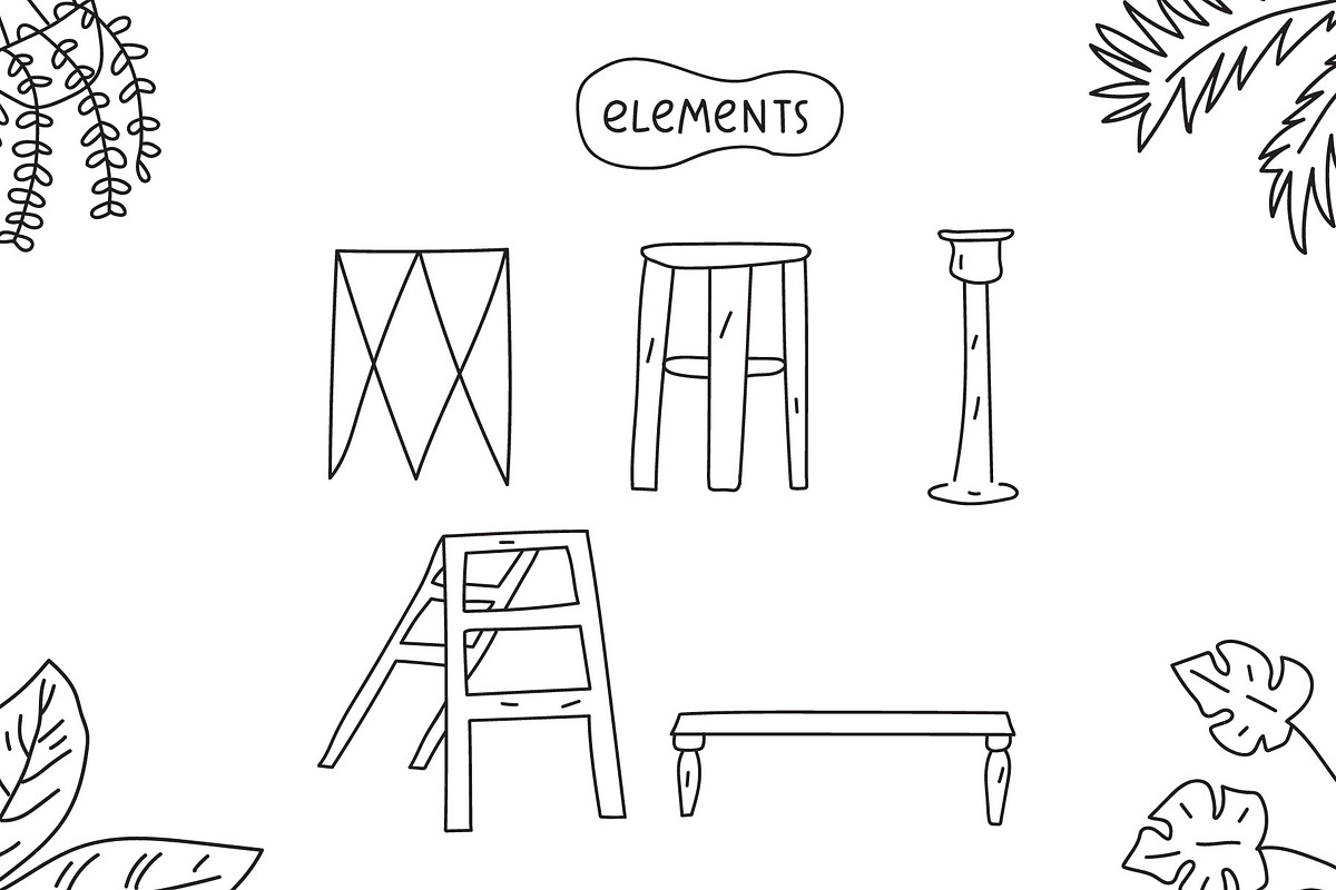House plants, a Decorative Illustration by cutelevindesign (Photo 3 of 8)