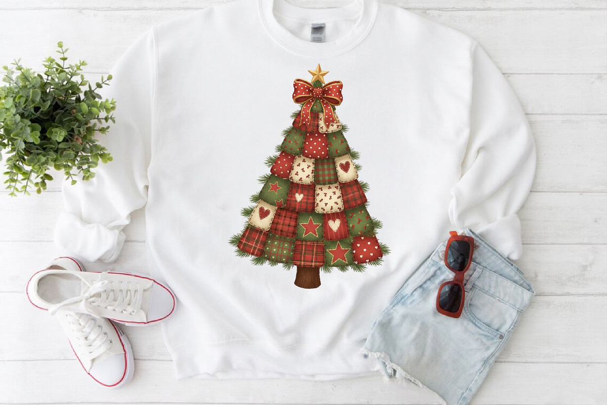 Patchwork Christmas Tree PNG, an Illustration by Craft Nest (Photo 6 of 6)