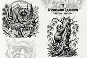 Woodland Raccoon SVG Graphics, an Animal Illustration by DENIDigitalArtSudio (Thumbnail 1 of 8)