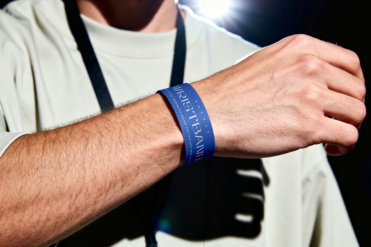 Event Wristband Mockup, a Product Mockup by Design Squad (Photo 4 of 4)