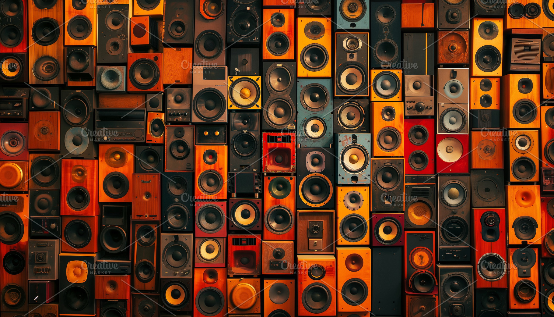 Retro speakers background, a Background Photo by MistyDay