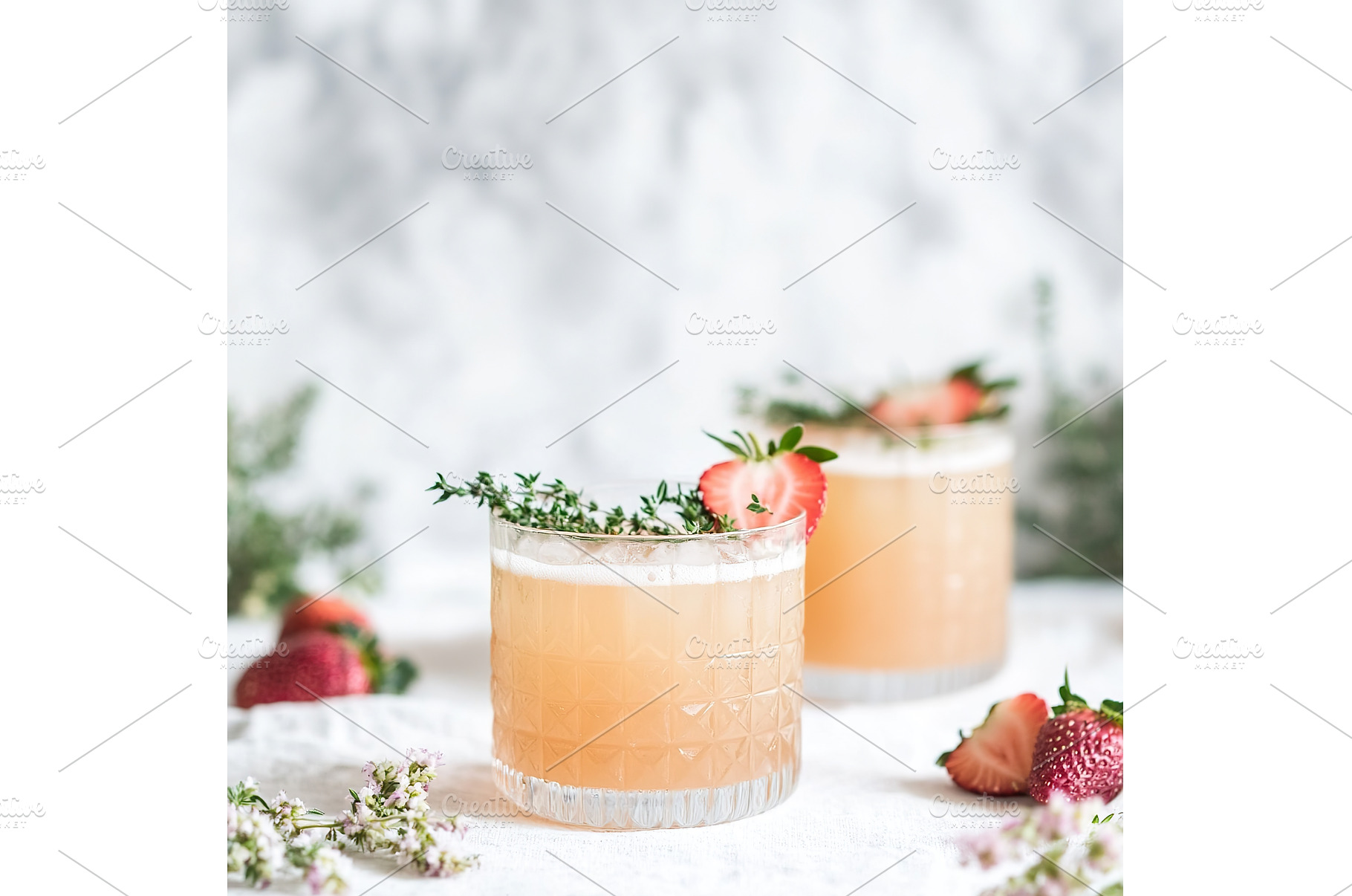 Refreshing strawberry cocktails, a Food & Drink Photo by Lermont51