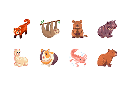 Cute Little Animals, an Animal Illustration by Deemak Daksina