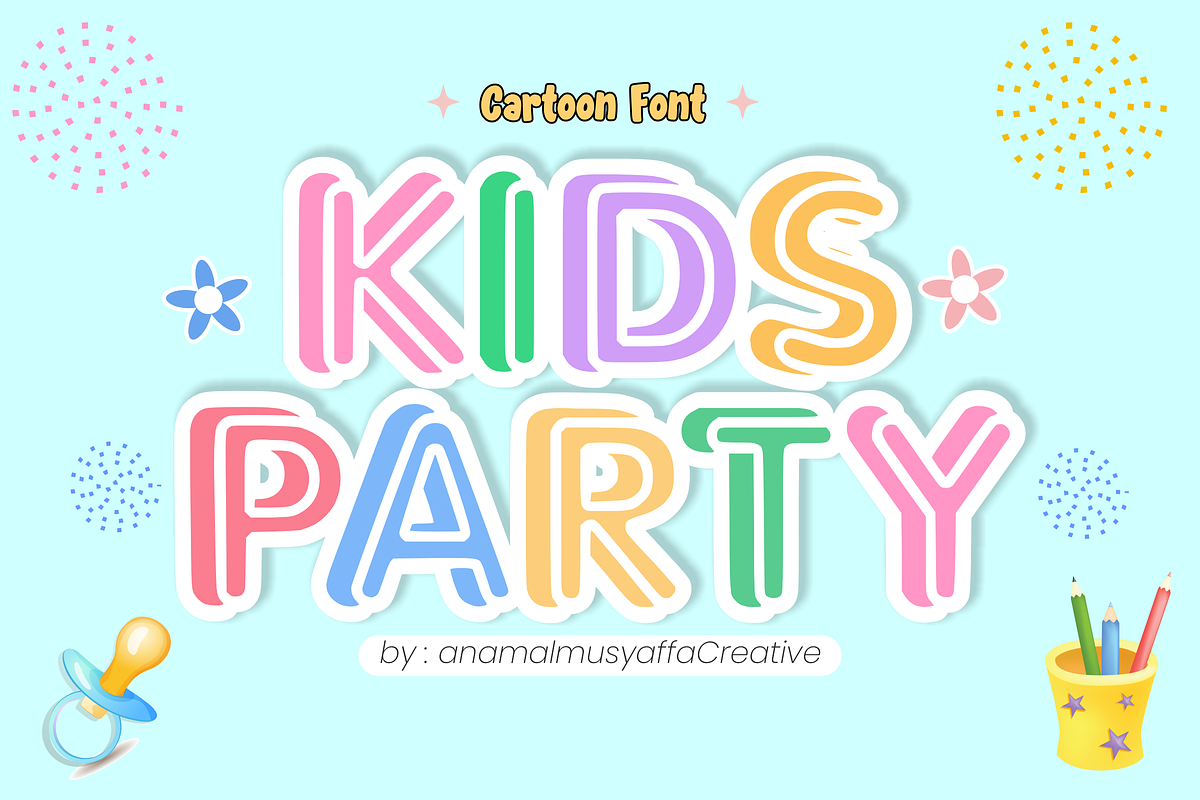 Very Cute - Display Font, a Sans Serif Font by KiddoGlyphs Studio (Photo 3 of 5)