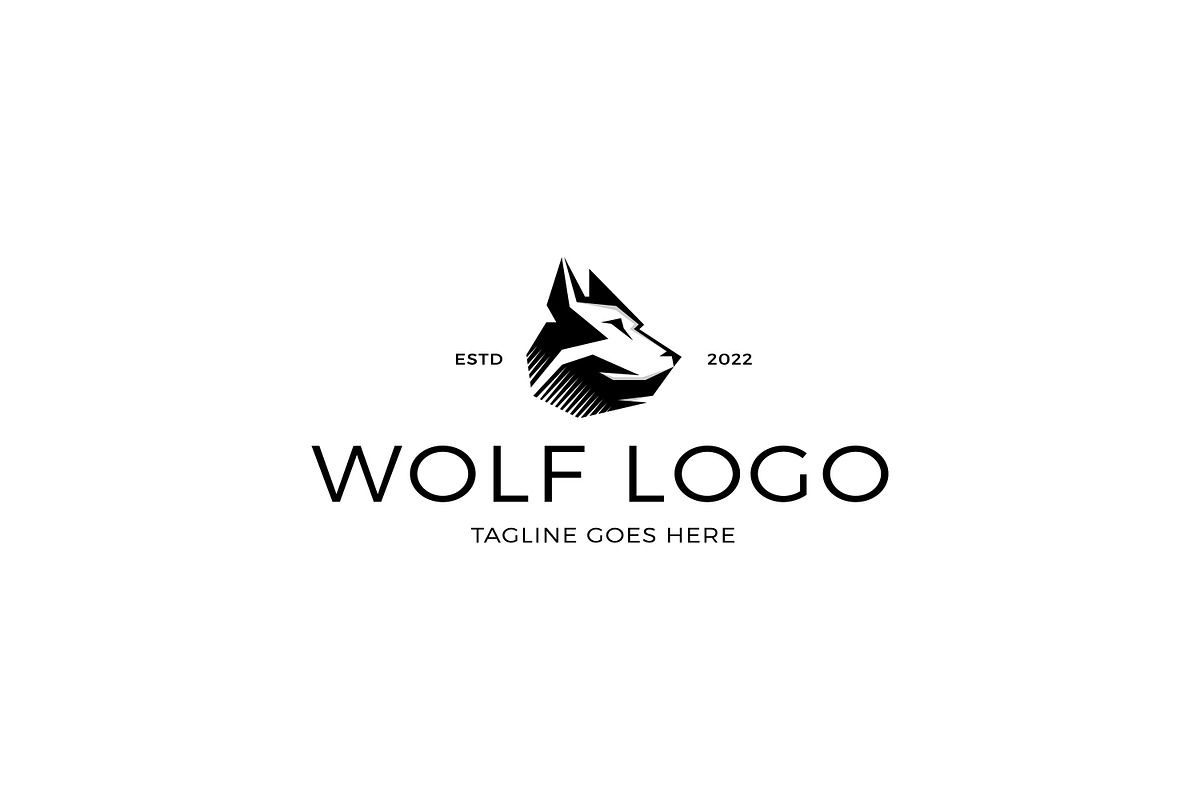 Wolf Face Logo, a Branding & Logo Template by juliawan