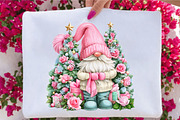 Pink Christmas Gnome Clipart Bundle, a Seasonal Illustration by SVGArt (Thumbnail 5 of 5)
