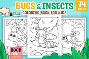 Cute Bugs and Insects Coloring Book, an Animal Illustration by MK.CreativeHub (Thumbnail 1 of 3)