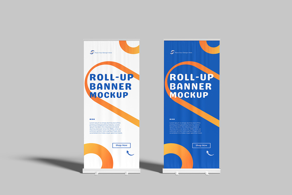 Rollup Banner Mockup, a Print Template by graphictime (Photo 5 of 12)