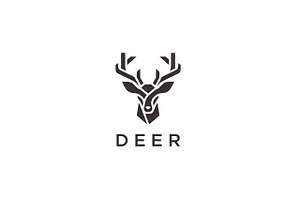 Minimal Geometric Deer, a Branding & Logo Template by Logocreative