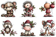 Whimsical Christmas Clipart, an Illustration by DreamArtGraphic (Thumbnail 3 of 5)