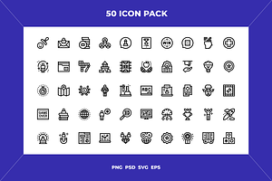 Gamification icons, an Outline Icon by Wencory