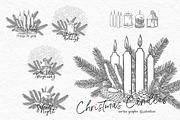 Xmas set graphic illustrations, a Decorative Illustration by Ann Astro (Thumbnail 12 of 24)