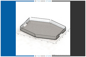 Semi Hexagonal Serving Tray Generic