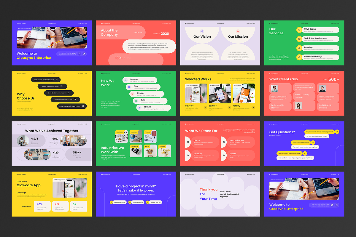 Synergy -Company Profile Power Point preview 2