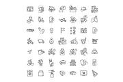 Set of Food Delivery Icons, an Outline Icon by Tettygreen (Thumbnail 1 of 2)