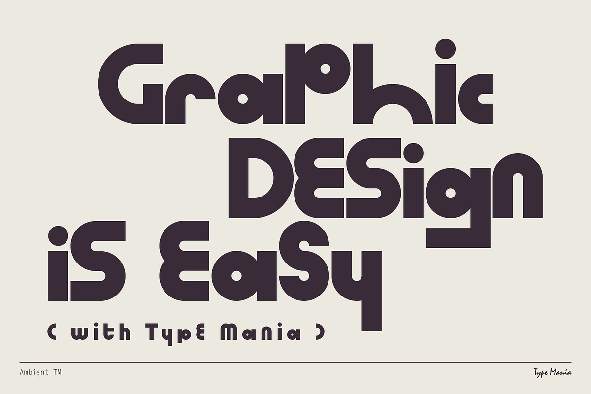 Ambient TM – Experimental Geometry, a Sans Serif Font by Type Mania (Photo 11 of 11)