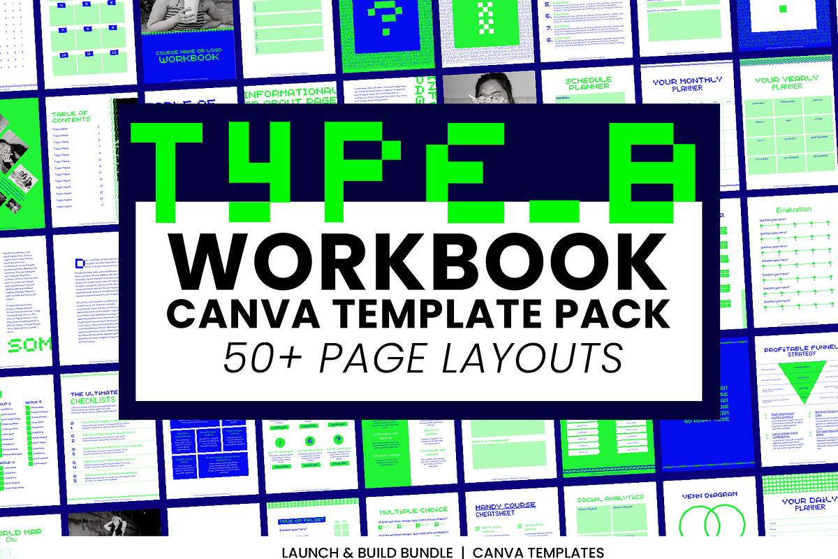 90s Brutalist Canva Workbook Pack, a Presentation Template by WorkShy Studio (Photo 1 of 6)