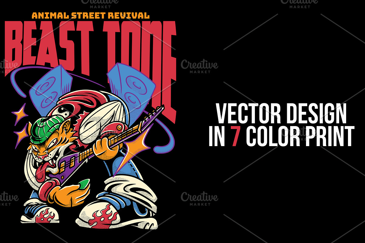 Beast Tone T-Shirt Illustration, an Animal Illustration by badsyxn (Photo 2 of 5)