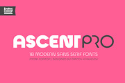 Ascent Pro (18 fonts), a Sans Serif Font by Fontop (Thumbnail 1 of 15)