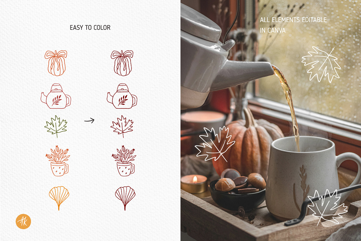 Autumn Charme Hand Drawn Doodle Set, an Object Illustration by Alena Koval (Photo 6 of 20)
