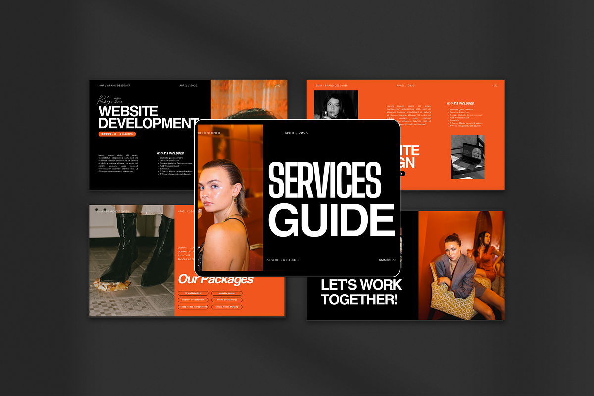 Black & Orange Service Guide, a Marketing Template by My Template Studio (Photo 11 of 16)