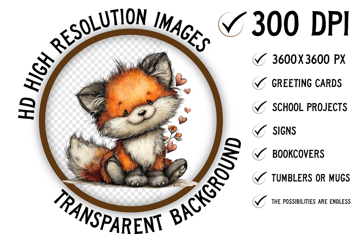 Whimsical Spring Fox Clipart Png, an Illustration by Craft Nest (Photo 2 of 11)