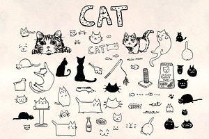 60+ Cat Vector Graphics Bundle