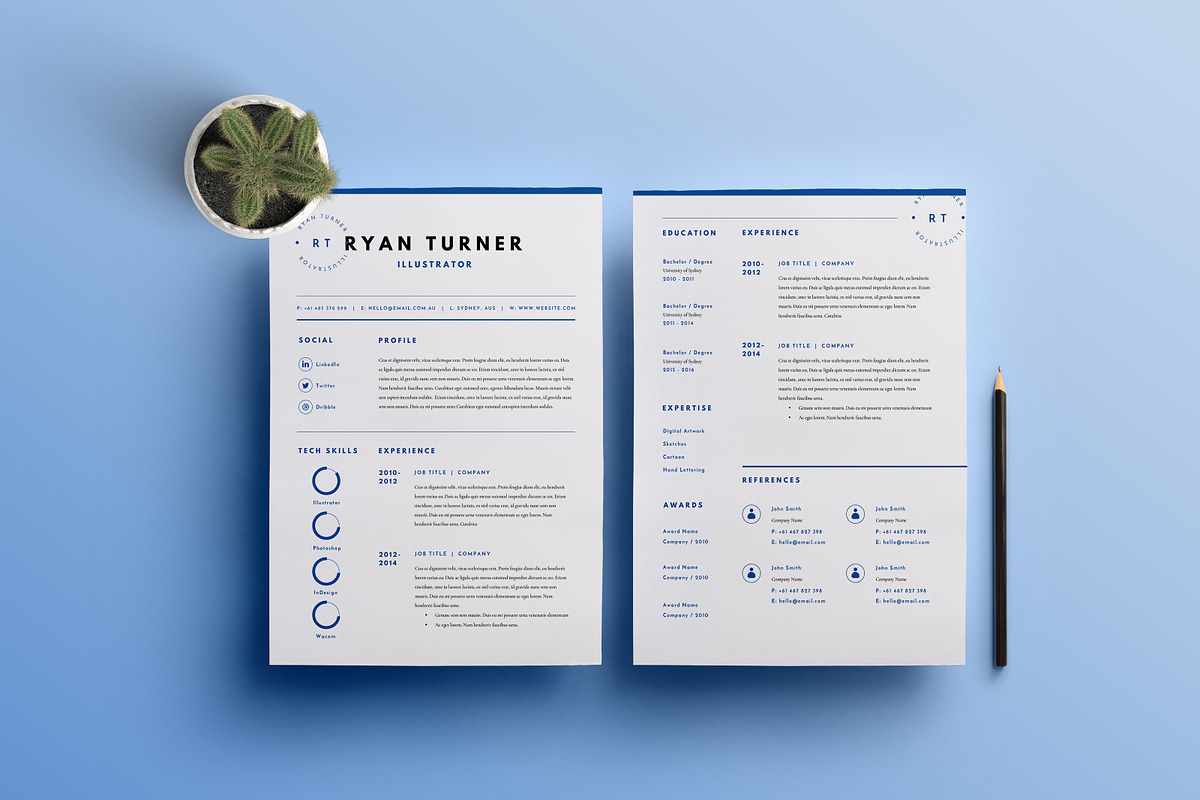 Resume Template 3 Page | CV Template, a Resume Template by The Template Depot (Photo 3 of 7)
