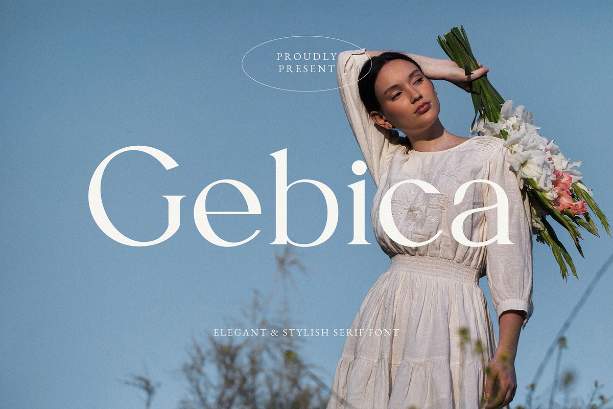 Gebica – Stylish & Elegant Serif, a Serif Font by BrandSemut (Photo 1 of 8)