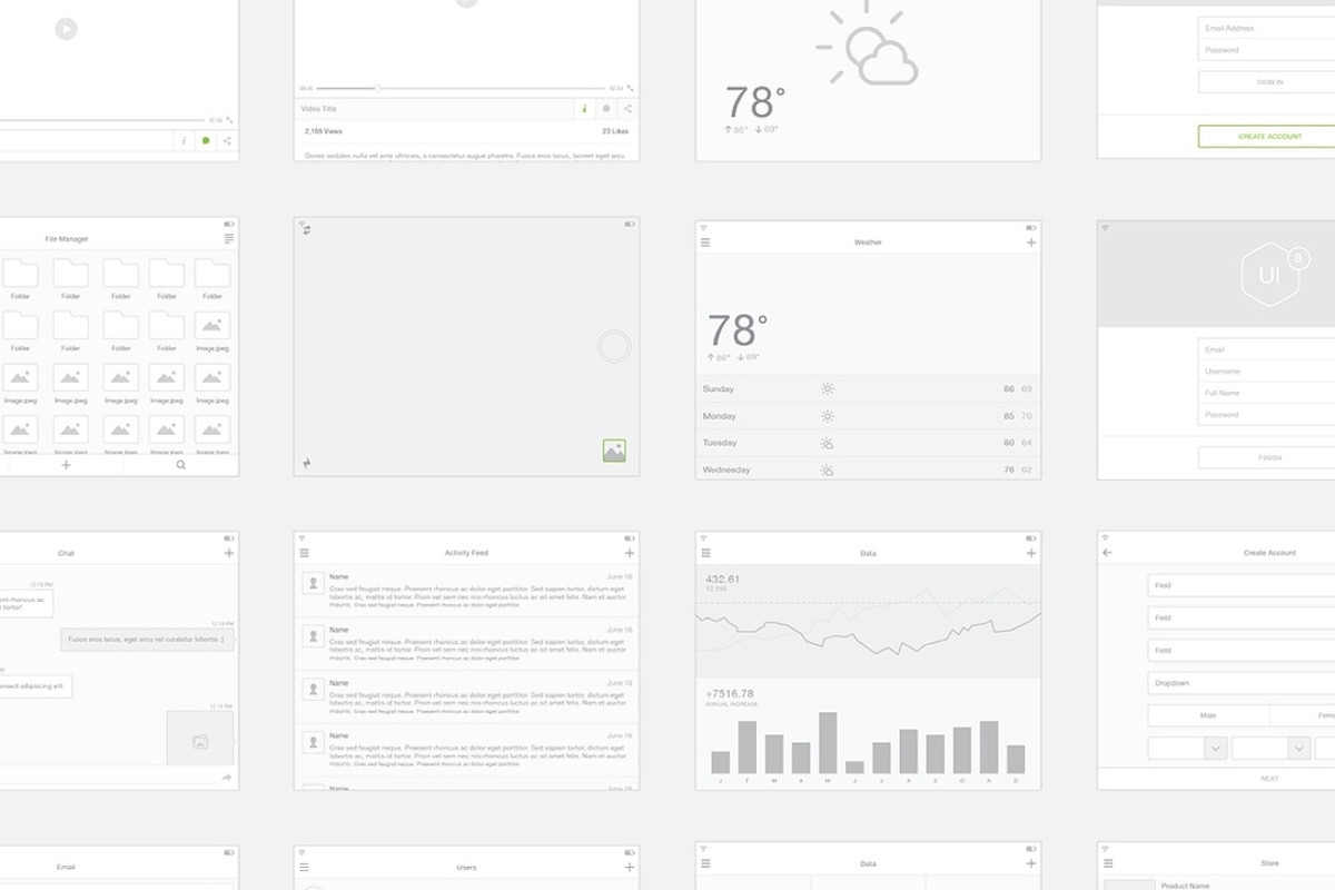Wireframe Kit - V2, a Templates & Theme by UI8 (Photo 3 of 7)