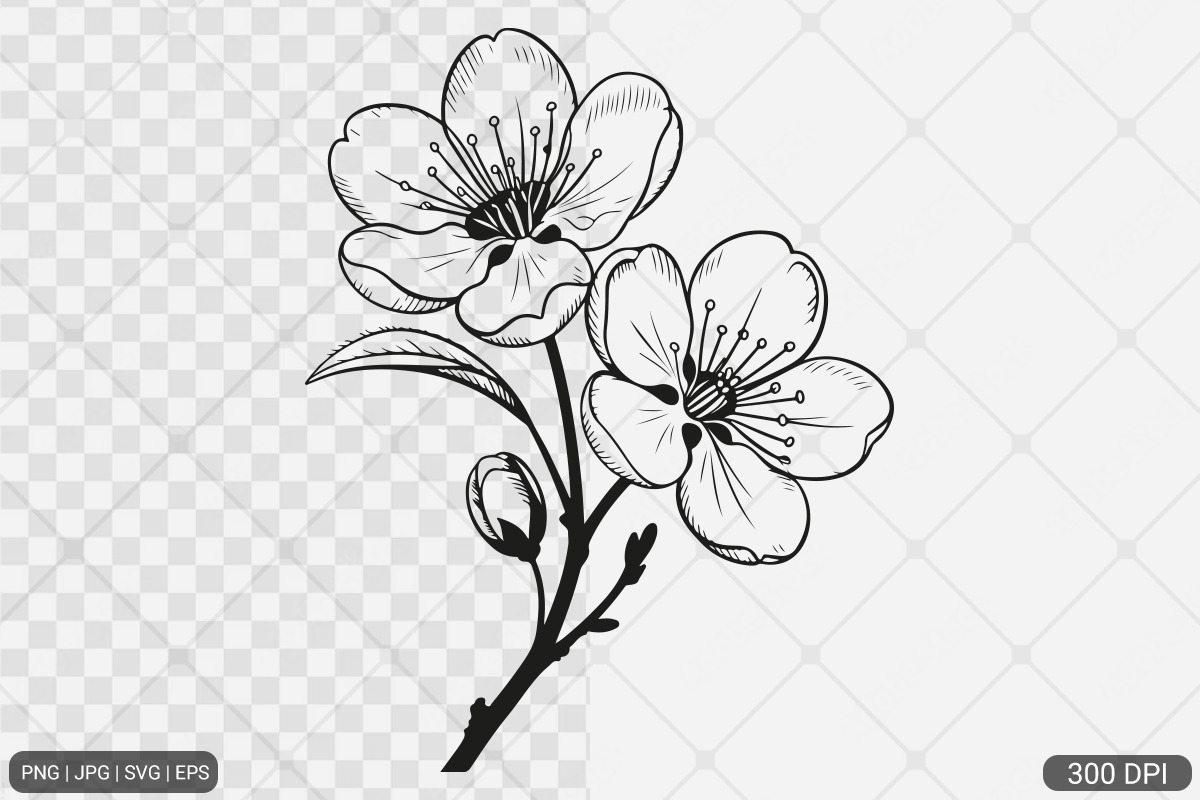 Cherry Blossom SVG PNG Bundle, an Illustration by Actual Pixel (Photo 16 of 33)