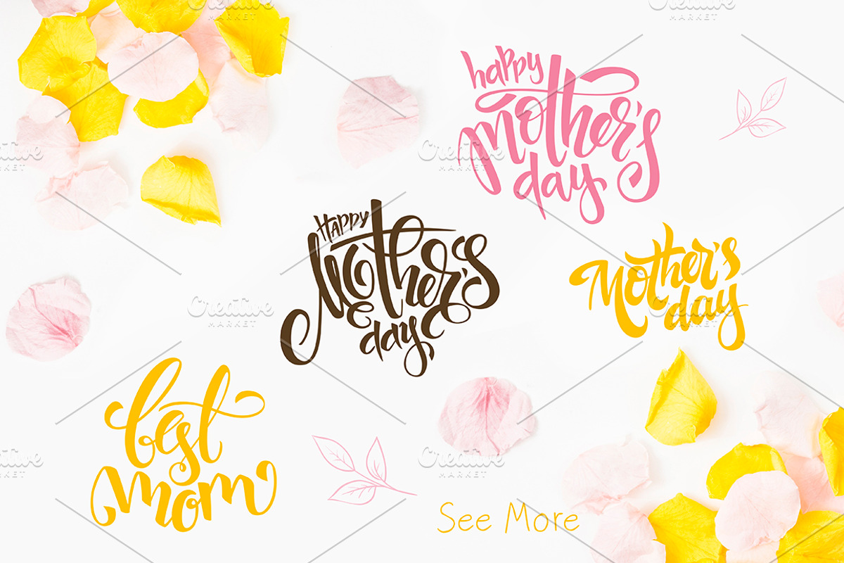 Mother's day lettering overlays, an Object Graphic by catary art (Photo 5 of 5)